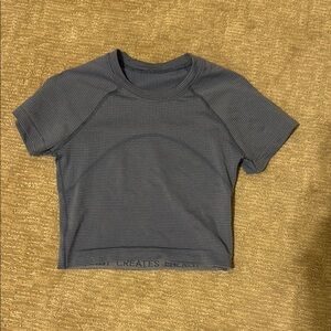 Women's Blue Lululemon crop top